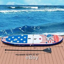 NEW 11' Inflatable Stand Up Paddle Board With Fins and Backpack- Fast Shipping