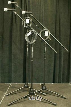 NEW 3pk Shure SM58S Microphones w Ultimate Stands & 20' Cables! Free US 48 Ship