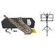 NEW Bb Silver Nickel Tenor Saxophone with Case, and Music Stand, Ship from USA