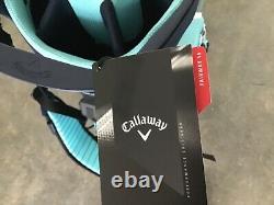 NEW Callaway Fairway 14 White/Blue/Navy Double Strap Stand Golf Bag free ship