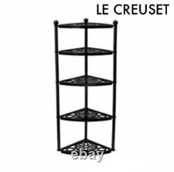 NEW Le Creuset Pot Stand matt black 5 steps Rare Unused From Japan Free shipping