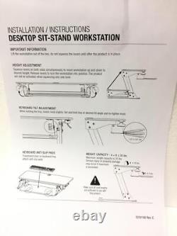 NEW Table Top Sit-Stand 5231B01 Stand With Instruction Sheet, FREE SHIPPING