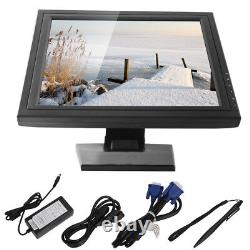 New 17 4-wire Resistive Stand Touchscreen LCD VGA Touch Screen Monitor LCD POS