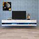 New 180 Wall Mounted Floating 80 TV Stand with 20 Color LEDs FedEx Free Ship