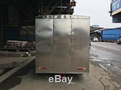 New 3MX1.8M Stainless Steel Concession Stand Trailer Kitchen +Stove Ship By Sea