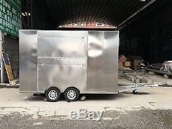 New 3MX1.8M Stainless Steel Concession Stand Trailer Mobile Kitchen Ship By Sea