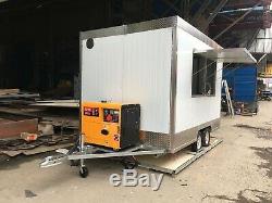 New 3Mx1.8M Concession Stand Trailer Kitchen+3KW generator +AC Unit Ship By Sea