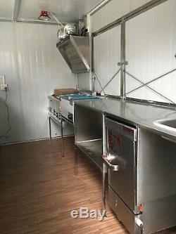 New 3Mx1.8M Concession Stand Trailer Kitchen+3KW generator +AC Unit Ship By Sea