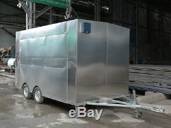 New 3.5M Stainless Steel Concession Stand Trailer Mobile Kitchen Shipped By Sea