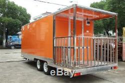 New 4MX2M Concession Stand Trailer Kitchen +Fryer +Stove Ship By Sea
