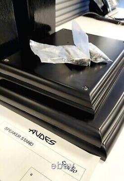 New Audes Speaker Stand Model Studio Black Set Of 4 Oem Free Shipping