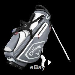 New Callaway Chev Stand Bag Titanium/White/Silver FREE SHIPPING