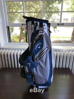 New Callaway Hyper Lite 3 Stand Carry Golf Bag (Blue-gray-white) Free Shipping