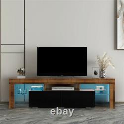 New Hot Genuine 63 Fir Wood TV Stand with RGB Light US Stock FedEx Free Ship
