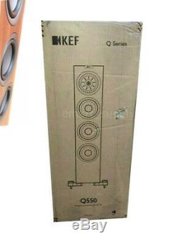 New KEF Q550 Floor-standing Speaker Walnut Color Free Shipping
