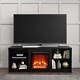 New Mainstays Fireplace TV Stand for TVs up to 65, Black Oak Free Shipping