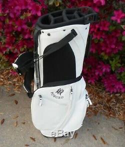 New Miura Golf Stand Bag Vessel Carry Cart 6 Way Top White Free Ship to USA 48