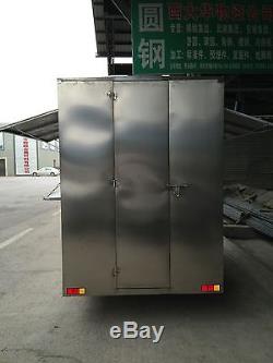 New Stainless Steel Concession Stand Trailer Mobile Kitchen Free Sea Shipping