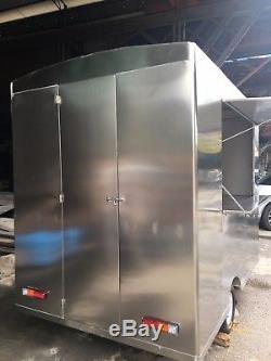 New Stainless Steel Concession Stand Trailer Mobile Kitchen Oven Ship By Sea
