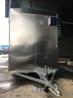 New Stainless Steel Concession Stand Trailer Mobile Kitchen Oven Ship By Sea