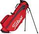 New Titleist Players 4 Stand Golf Bag Black and Red 2021 Free Shipping