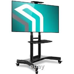 ONKRON Mobile TV Stand with Wheels, TV Cart for 40-70 TVs up to 100 lb Black