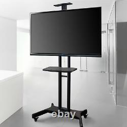 ONKRON Mobile TV Stand with Wheels, TV Cart for 40-70 TVs up to 100 lb Black