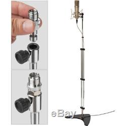 OPEN BOX Auray IA-300 Stylus Microphone Stand With Chrome Finish Free Shipping