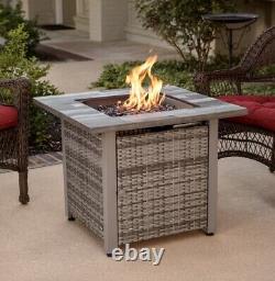 OUTDOOR LP FIRE PIT TABLE PATIO HEATER WithCOVER, LID FIRE GLASS NEW FREE SHIPPING