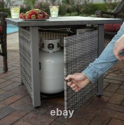 OUTDOOR LP FIRE PIT TABLE PATIO HEATER WithCOVER, LID FIRE GLASS NEW FREE SHIPPING