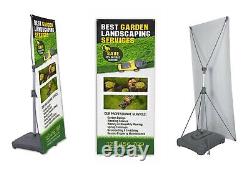 Outdoor Retractable Banner Stand & Fullcolor Printed Banner 13oz. Ship Same Day
