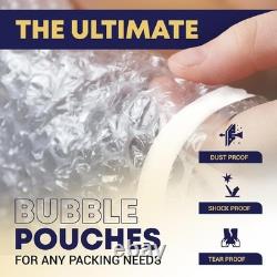 PACRON Clear Bubble Bags Self-Sealing Pouches for Shipping & Packing