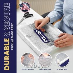 PACRON Clear Bubble Bags Self-Sealing Pouches for Shipping & Packing