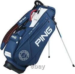PING Golf Men's Stand Caddy Bag Soft PU 9.5 3.6kg Navy 36914-02 Free Shipping