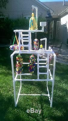 PVC Parrot Play Stand Our LARGER FLOOR PERCH FREE SHIPPING Birds Love Them