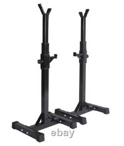 Pair Adjustable Gym Squat Rack Weight Stands Heavy Duty FREE SHIPPING