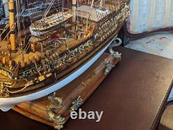 Pear Wood Carving Ship Base 15 (385mm) Display Stand for 800mm Model Ships