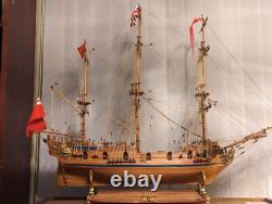 Pear Wood Carving Ship Base 15 (385mm) Display Stand for 800mm Model Ships