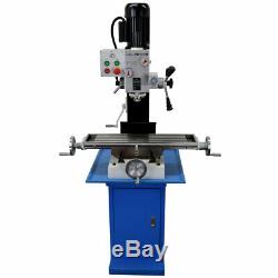 Pm-727m Vertical Bench Top Milling Machine With Stand Geared Head Free Shipping