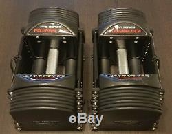 Powerblock Commercial Pro 50 Dumbbells Pair(used)+pro Stand(nib)ready To Ship