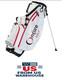 Premium White Golf Staff Stand Bag New, Pree Shipping