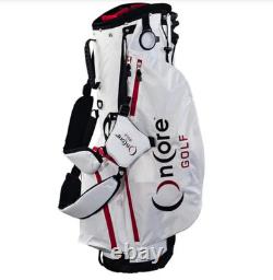 Premium White Golf Staff Stand Bag New, Pree Shipping