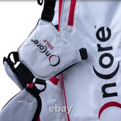 Premium White Golf Staff Stand Bag New, Pree Shipping