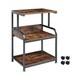 Printer Table Stand with Height Adjustable Shelf, 3 Tier Rolling Pr. Fast Ship