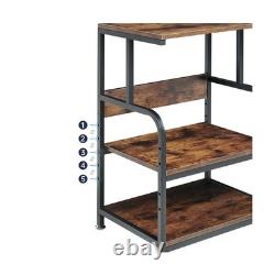 Printer Table Stand with Height Adjustable Shelf, 3 Tier Rolling Pr. Fast Ship