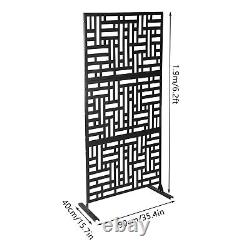 Privacy Screen Metal Privacy Screen with Stand Freestanding Outdoor Decorative New