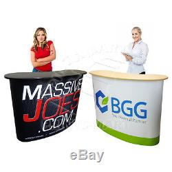 Promotional Pop Up Counter Portable Kiosk Pop Up Banner Stand Free Print & Ship