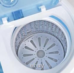 Pyle PUCWM22 White/Blue Mini Washing Machine with Spin Dryer