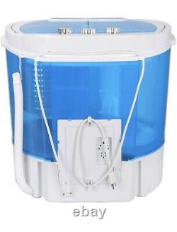 Pyle PUCWM22 White/Blue Mini Washing Machine with Spin Dryer