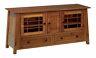 QUICK SHIP Amish Mission McCoy TV Stand Cabinet Console Solid Wood 60 QSWO